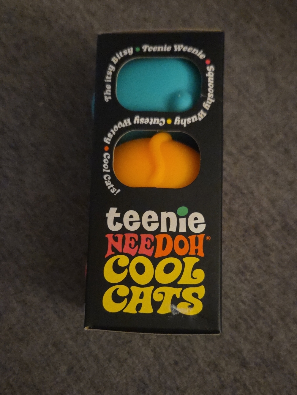 Teenie Needoh Cool Cats 3-Pack Green Pink Orange Schylling Squish Squeeze - Picture 2 of 5